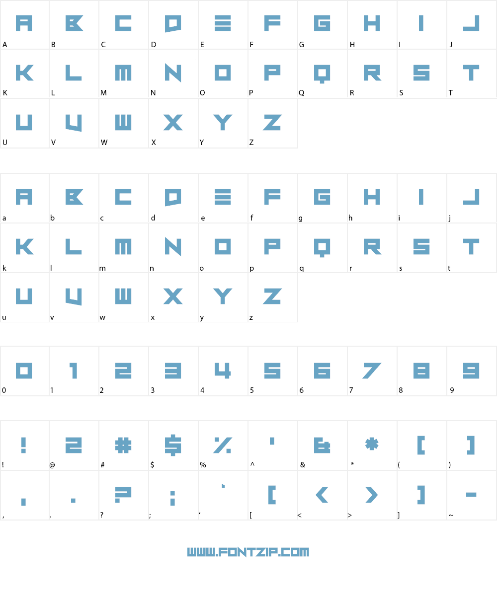 Close and Open Font Character